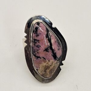 Rhodonite & Sterling Silver Ring #637