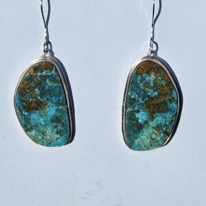 Natural Chrysocolla Earrings #313