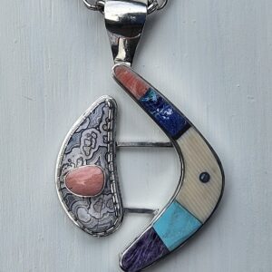 Inlay Pendant #722 (chain or neck collar sold separtately)