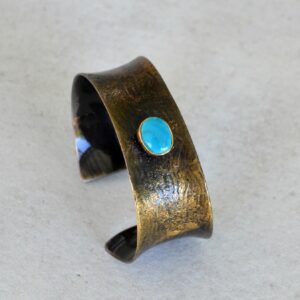#203 Steel & Gold Cuff