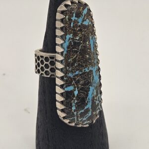 #628 Sterling Silver Ring w/Nevada Turquoise