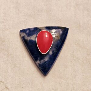 Stone on Stone Lapis w/Rosarita glass