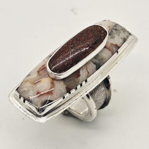 #623 Stone on Stone Sterling Silver Ring