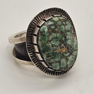 #620 Silver & Variscite Ring size 12